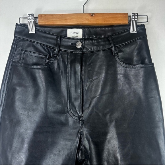 Aritzia Wilfred Melina Cropped Vegan Leather Pant - Picture 4 of 7